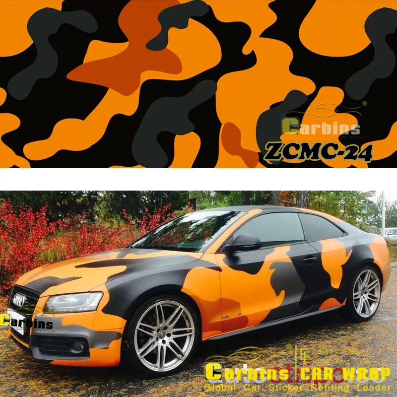 Граффити стикер камуфляж автомобиля обертывание черный/белый/оранжевый/синий