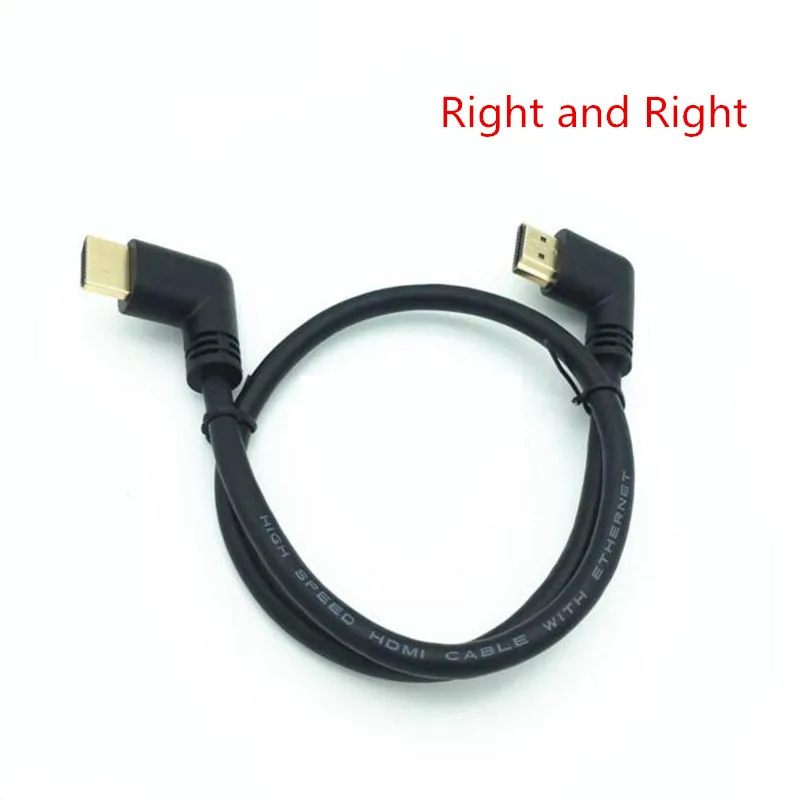 Левый или правый угловой HDMI 2 0 папа к левый локоть мужской удлинитель 15 см 50 1 м V2.0