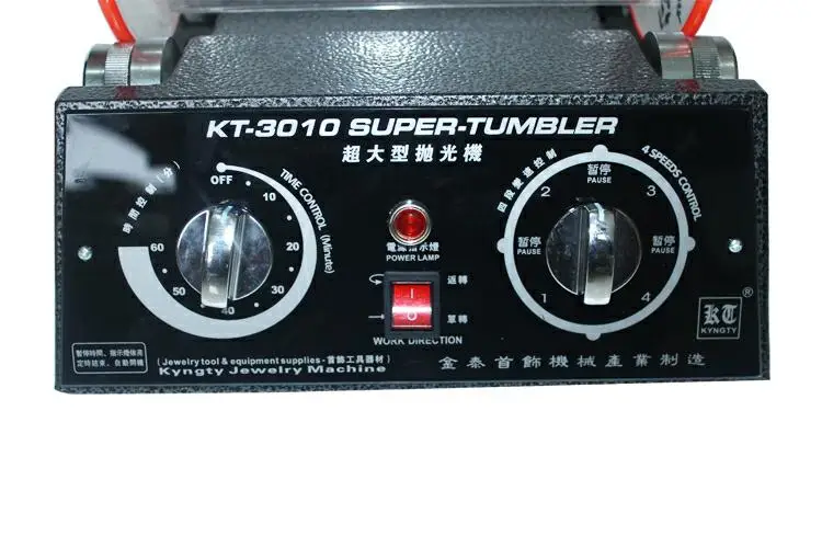 KT-3010 Large Vibratory Tumbler Barrel Rotary Machine Jewelry Burnishing For Gold Silver Necklace car polisher politriz | Украшения и