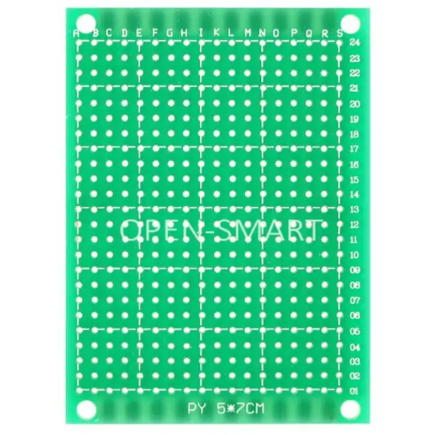 2pcs 5*7 high quality hole plate / spray tin universal PCB test board single side plated | Электроника