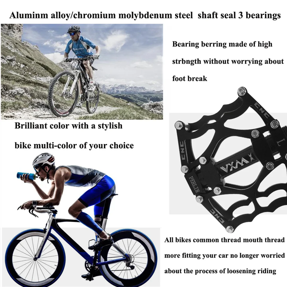 Vxm Велосипедные педали MTB дорожный велосипед педаль Алюминий сплава с ЧПУ 3 вида