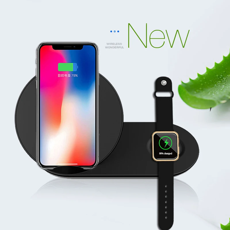 Новое Быстрое беспроводное зарядное устройство для Apple Watch iwatch 1234 Band iPhone XR XS MAX 7 5