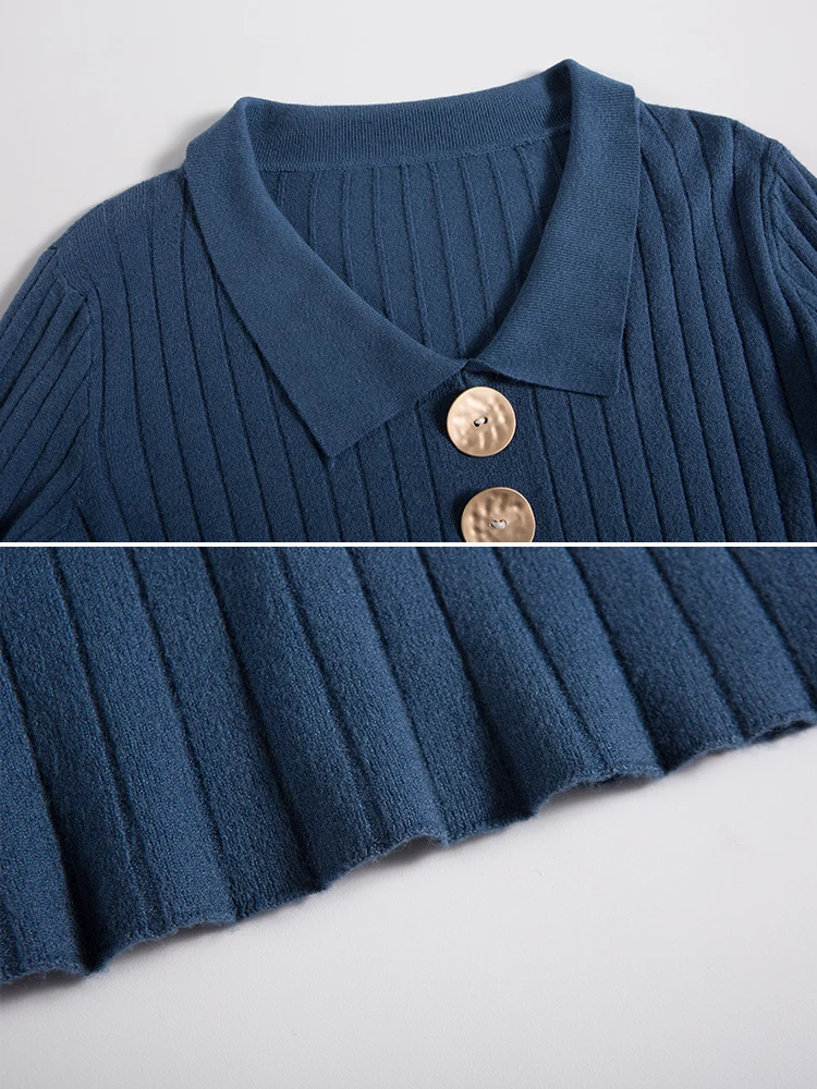 

Autumn Winter Women Vintage Sweater Korean Style Fashion Knitted Sweaters With Button Turn-down Collar Pullovers Winter Sweaters