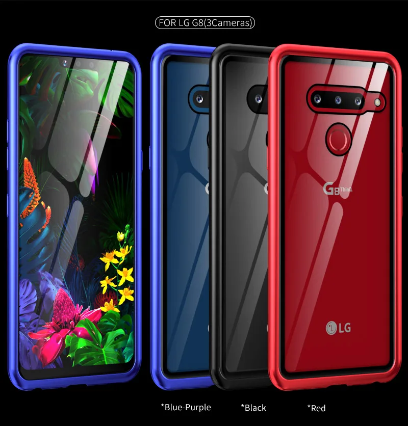 Чехол для LG G8 ThinQ Чехол класса люкс задней панели из закаленного стекла и алюминия металлический бампер чехол для LG G8 ThinQ 2 3 задних Камера с полной защитой от ударов