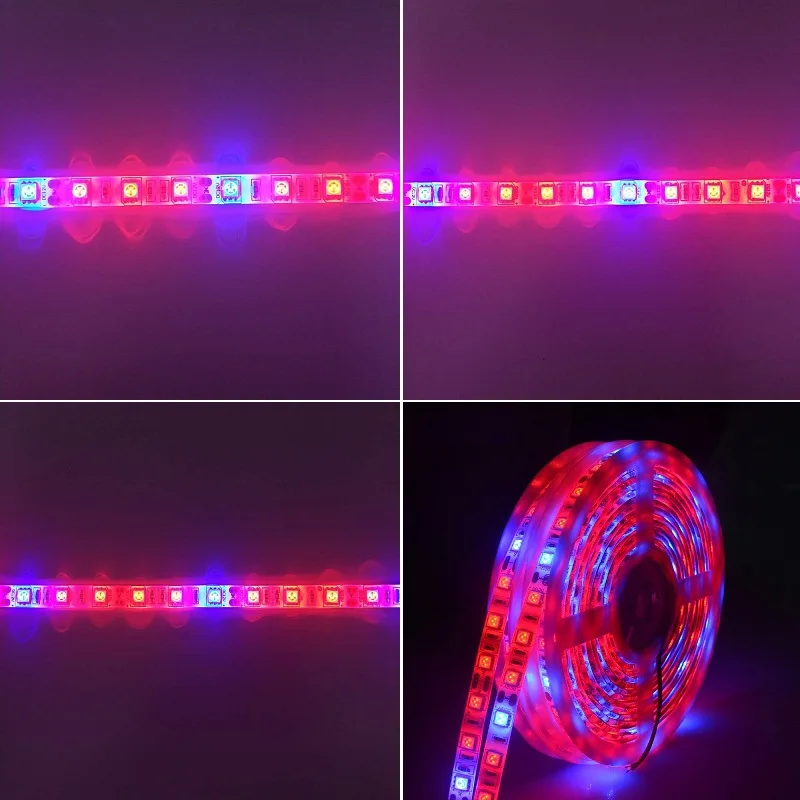 Светодиодная лента Водонепроницаемая RGB SMD5050 60 светодиодов/м лампа для роста