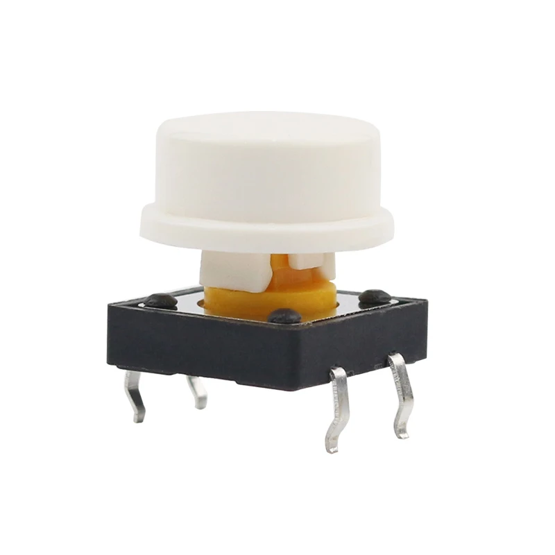 6 шт./лот клавиша переключения Module12 * 12 ** 7 4 pin кнопка + шляпа боты черный красный