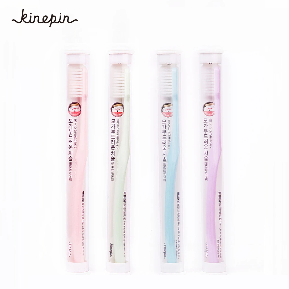 

New 4Pcs Travel Portable Toothbrush Deep Clean Fine Super Soft Bristles Toothbrush Health Oral Dental Cleaner with box 184*13mm