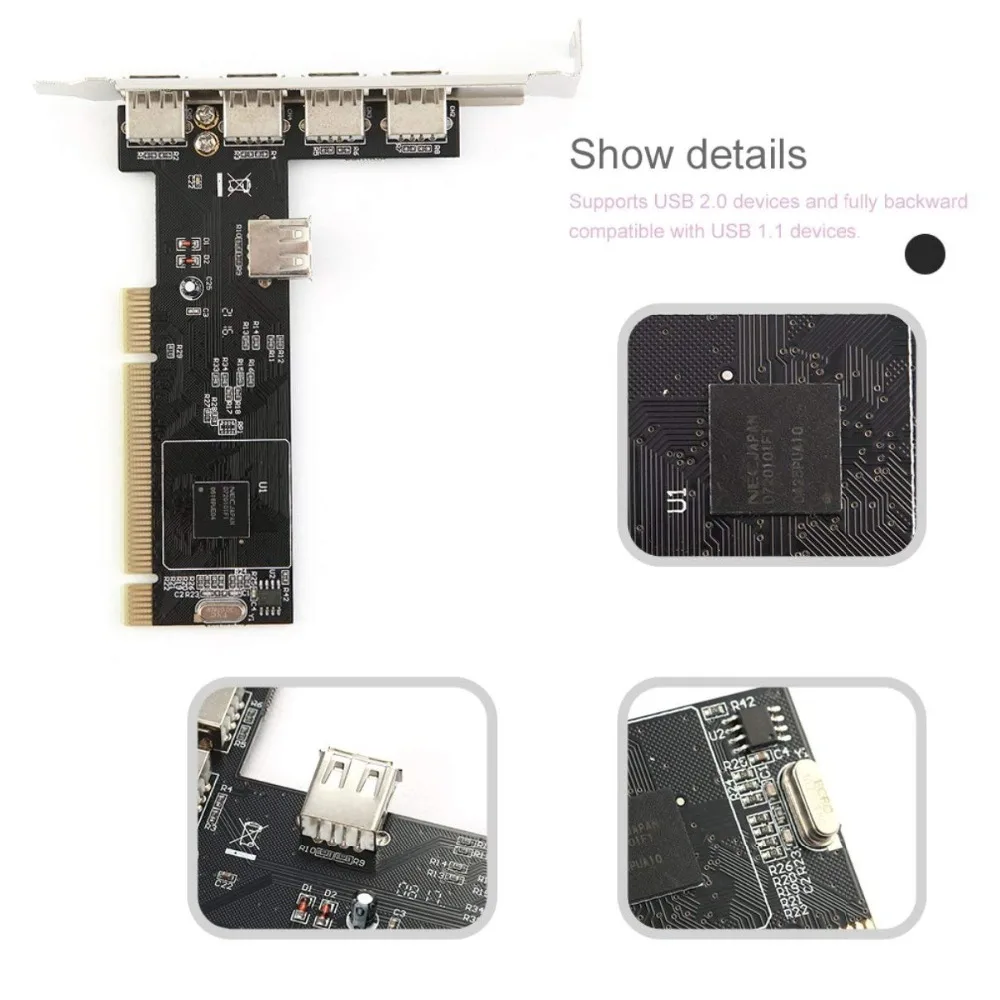 Адаптер-контроллер для карт NEC 5 портов USB 2 0 USB2 PCI | Компьютеры и офис