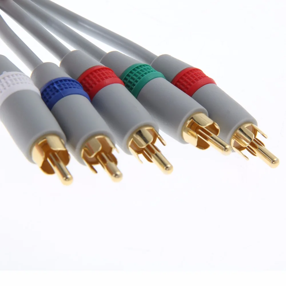 1 8 м 6 футов 1080P Компонентный кабель HDTV Аудио Видео AV 5RCA для Nintendo Wii натуральная и