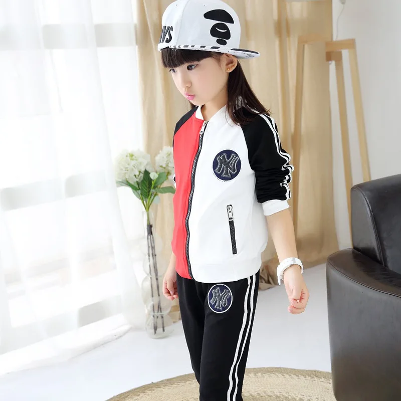 Спортивный костюм для мальчиков и девочек с длинным рукавом капюшоном|girls sport|boys