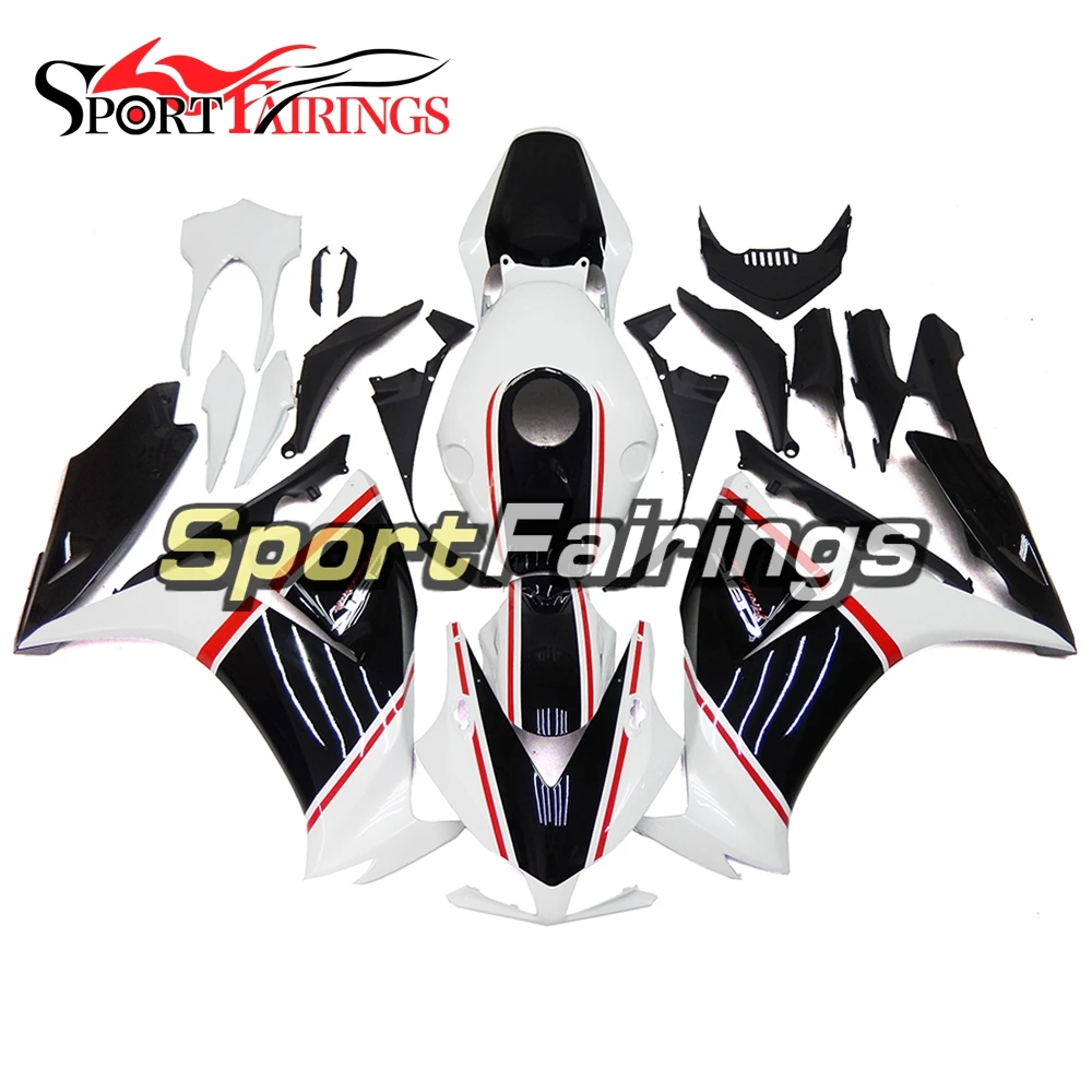 Черно белый комплект обтекателей из АБС пластика для мотоцикла Honda CBR1000RR CBR1000 RR 2012