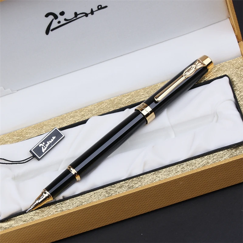 Black with Box Пикассо 933 Pimio Avignon Классическая роликовая ручка с заправкой, роскошная Выгравированная Подарочная коробка на выбор, Офисная деловая ручка для письма - Цвет: Black with Box