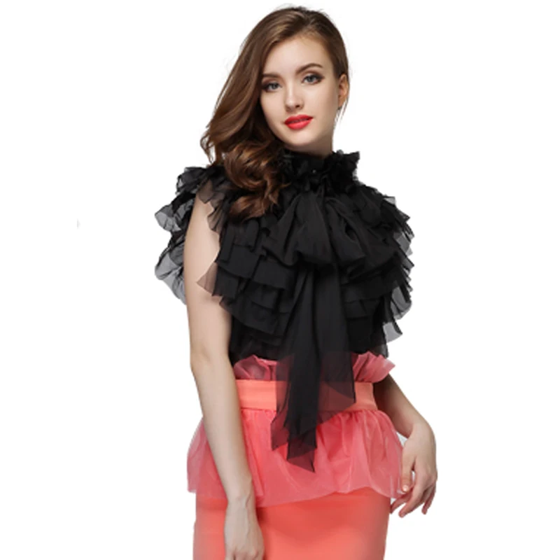 Высококачественная Новая Мода 2017 дизайнерский Топ Женская блузка с каскадными