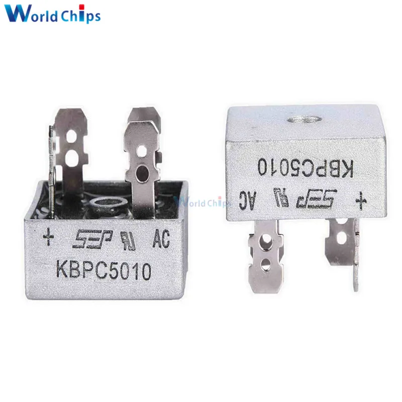 1 шт. KBPC5010 50A 1000 В диодный мостовой выпрямитель диод кбпц 5010 мощность выпрямитель диод электронные компоненты