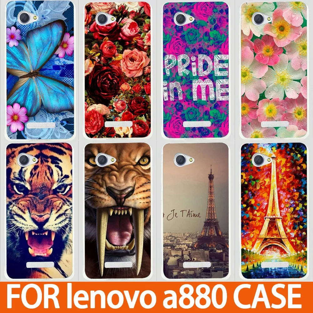 Новый Живопись Красочные 14 Pattern Жесткий ПК телефон чехол для Lenovo A880 задняя крышка