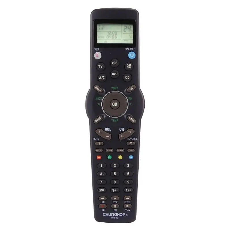 Chunghop RM-991 tv/SAT/DVD/CBL/CD/AC/VCR универсальный пульт дистанционного управления с функцией обучения для 6 сетей в 1 коде