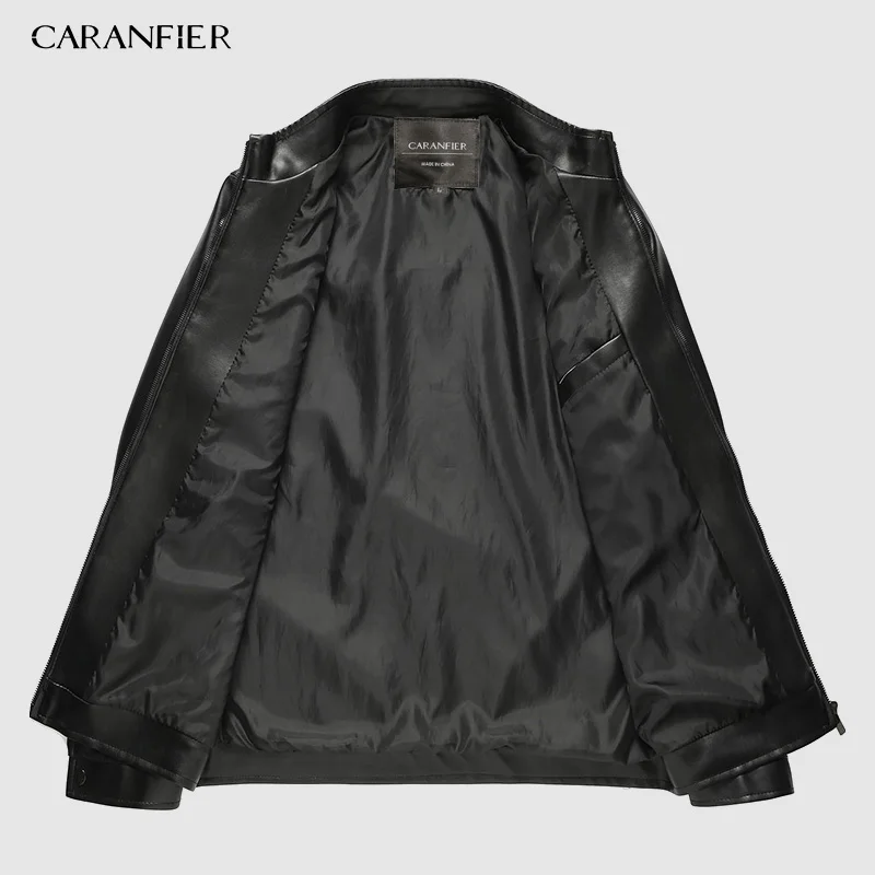 Куртка CARANFIER из искусственной кожи мужская зимняя Вельветовая толстая кожаная со