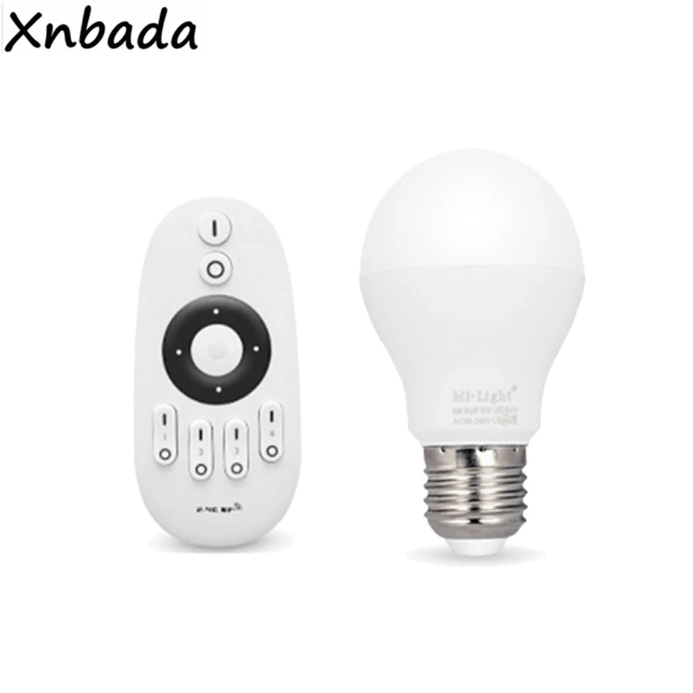 MiBoxer(Milight) 2,4G E27 6 Вт CW WW светодиодные лампы Led лампа AC85-265V Беспроводной RF пульт дистанционного управления светодиодный пульт дистанционного управления для CW WW светодиодные лампы