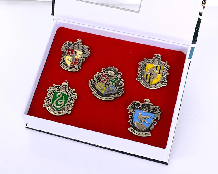 Хогвартс школьный Гриффиндор Слизерин Ravenclaw Hufflepuff символ металлический бейдж