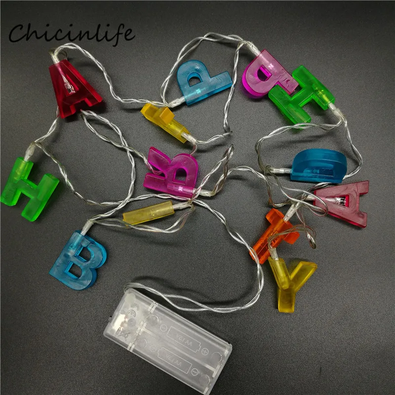 СВЕТОДИОДНАЯ Гирлянда Chicinlife на день рождения светодиодная гирлянда баннер для