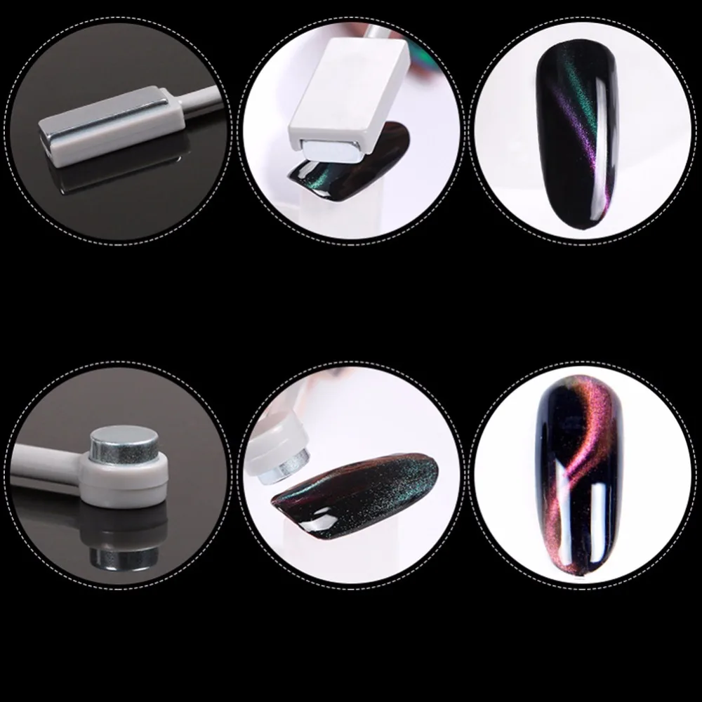 

Meicailin 12 PCS /Set 3D Cat Eyes Gel Magnet Stick Strong Magnet Pen Vertical Stick for Drawing Nail Art Magic Nailart Tools
