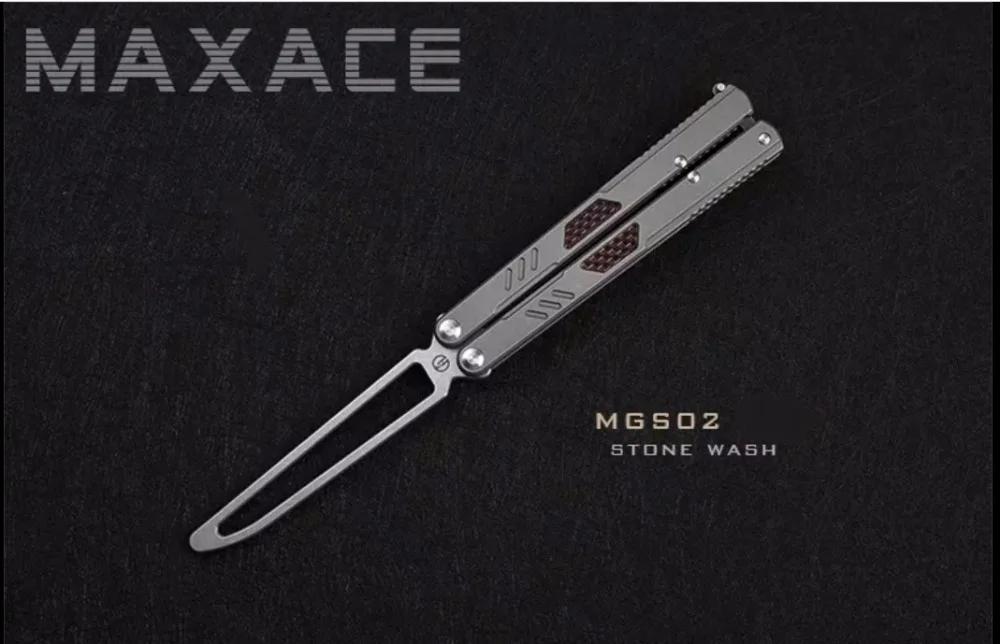 Складной тренировочный нож Maxace Convenant Gauss BALISONG, тренировочный тупой нож