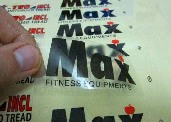 

white and black ink printing on transparent stickerlabel sticker printing