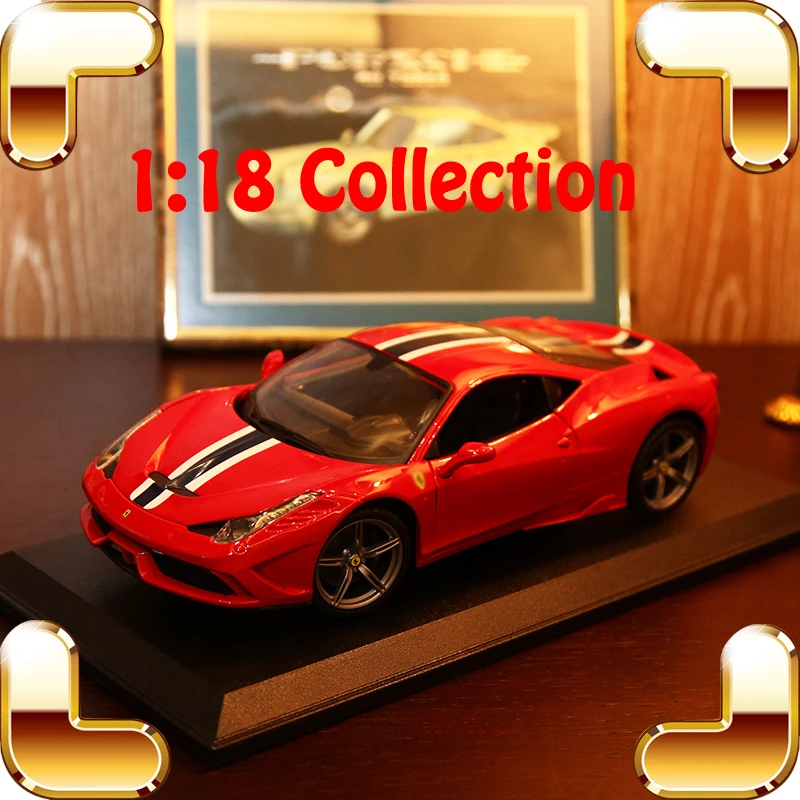 Рождественский подарок 458 специальная металлическая модель автомобиля 1/18