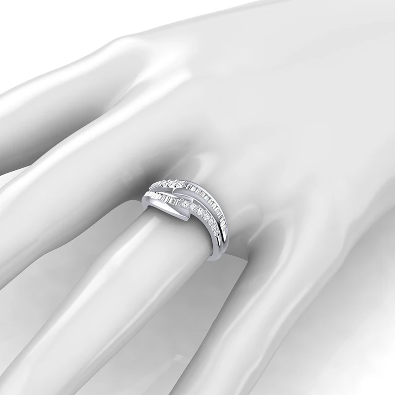 Caimao 0.36ct натуральный бриллиант& 14k белое золотое обручальное кольцо