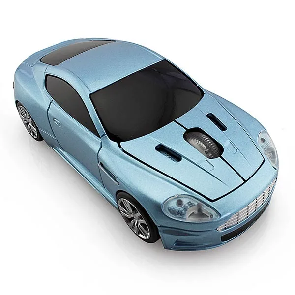 Синий CHYI Беспроводная Милая Автомобильная компьютерная мышь 2,4G USB 3D оптическая 1600 dpi Mause эргономичная мини беспроводная мышь для ноутбука - Цвет: Синий