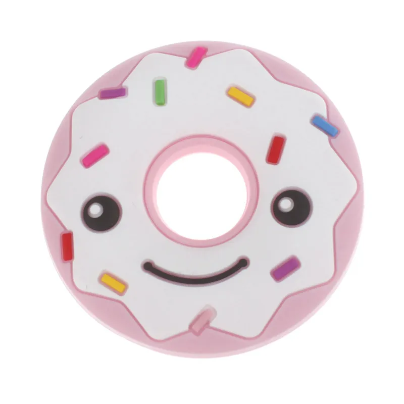 2 шт. силиконовые игрушки для прорезывания зубов|donut pendant|baby pendantsilicone teether pendant |