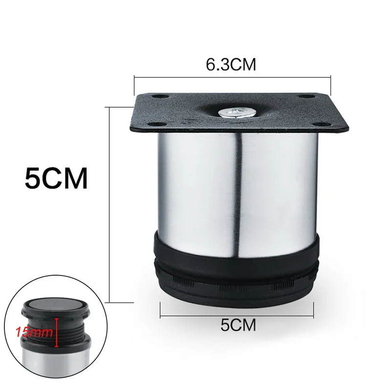 50x50mm 4 шт./компл. Раскладной Диван из нержавеющей стали ножной шкаф ножная кровать для кухни мебель для дома ножки оборудование для украшения дома - Цвет: 50x50mm