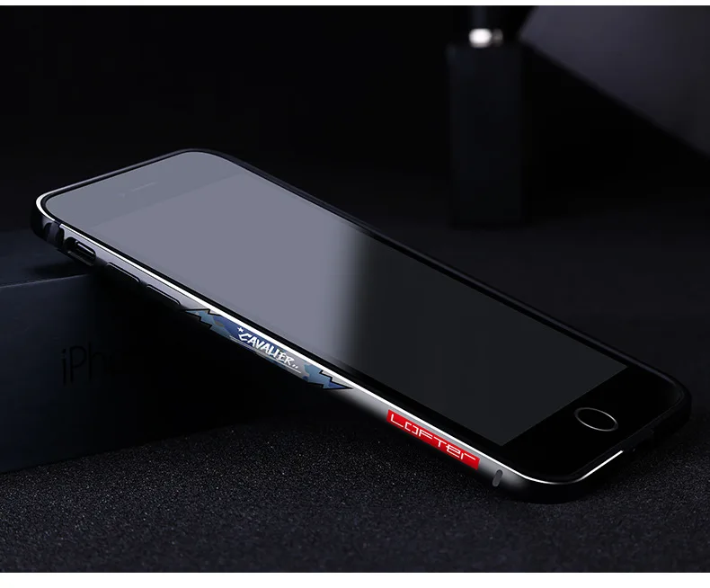 Камуфляжный алюминиевый бампер для Apple iPhone 7 чехол с металлической рамкой для iPhone 7 Plus с силиконовым противоударным мультипликационным покрытием