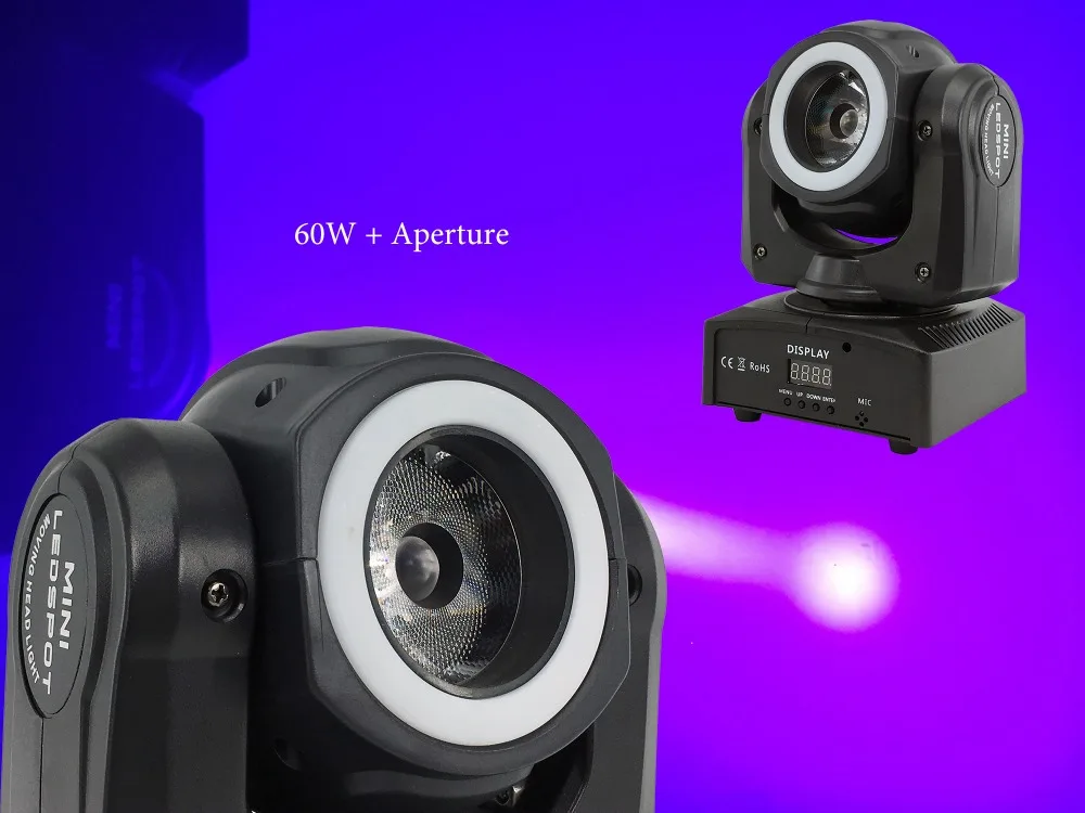 60 W луч света LED 60 Вт RGBW 4in1 DMX512 освещение для сцены КТВ направленного типа с вращающейся головой