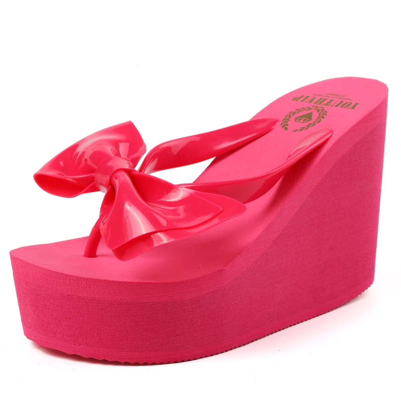 Женские тапочки на высоком каблуке аппликация бант Новое поступление 2017 года |