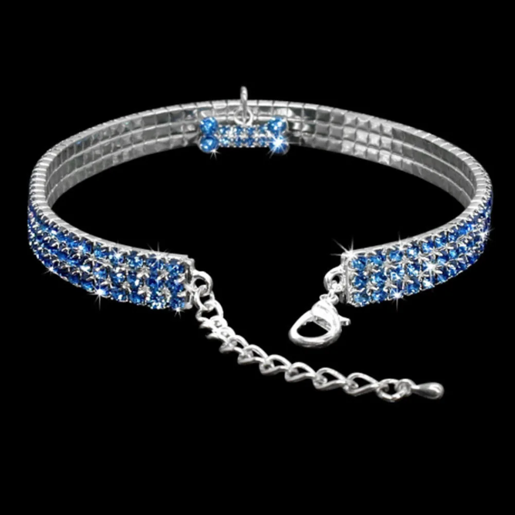 Совершенно новые модные персонализированные ошейники для собак стразы Diamante ошейник для собак s m l
