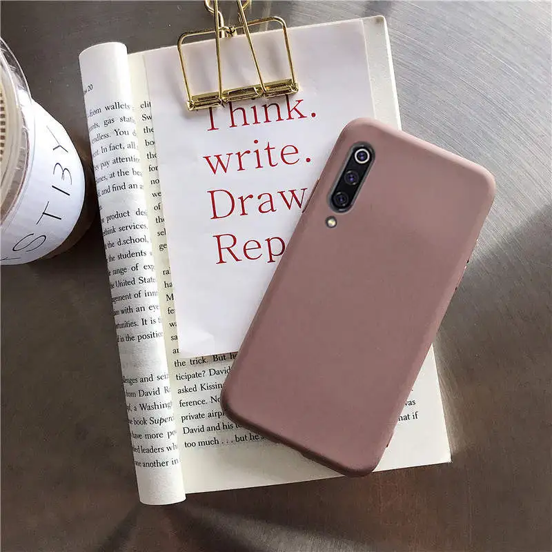coffee Однотонный силиконовый чехол ярких цветов для xiaomi mi 9 mi 9 se 9 lite pro, тонкая задняя крышка из ТПУ для телефона, чехол для xiaomi 9 xio mi 9 se - Цвет: coffee