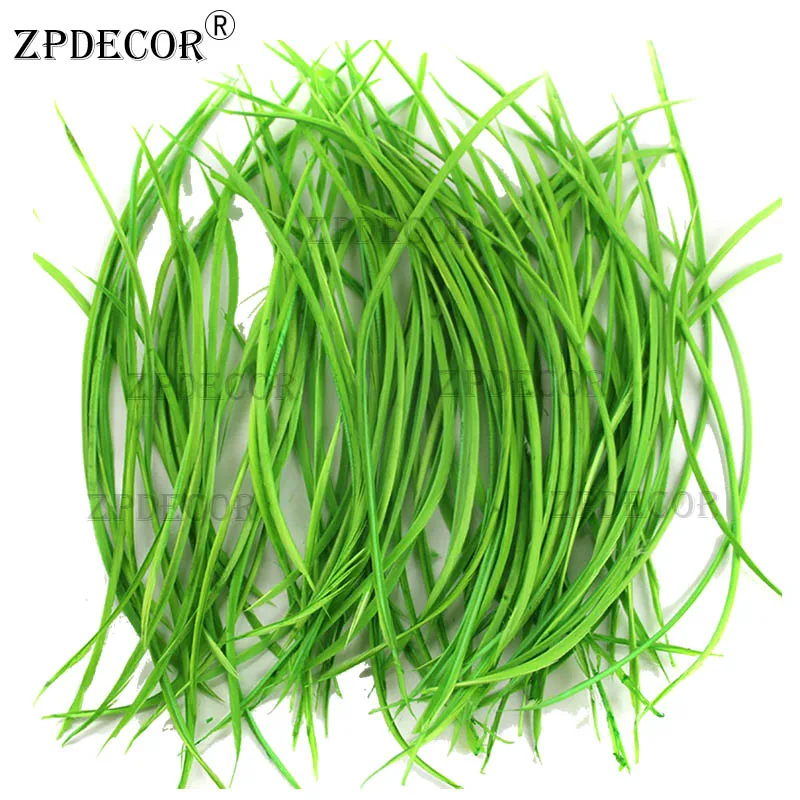 Wholesale Top Quality Goose Biots Feathers for crafts plumes 4-8inch/10-20cm DIY Jewelry Plume Feather Wedding Home decoration - Цвет: Мятно-зеленый