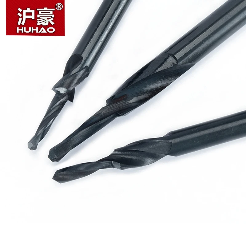 HUHAO 1pc Straight Shank Step Drill Metal Copper Aluminum Screw Countersunk Head Woodworking Router Bits | Инструменты