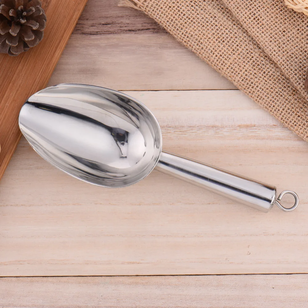 Небольшой размер нержавеющая сталь бар совок для льда сухое ведро конфеты лопата