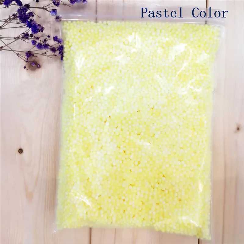 Light Yellow 2-3.5mm Одежда высшего качества! 13 г/пакет Macarons светильник Цвета пастельные пенопластовые Бусины Красочные пенополистирольные шарики пенопластовые мини шарики ремесла - Цвет: Light Yellow 2-3.5mm