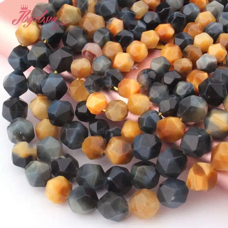 

6,8,10,12mm Faceted Mixed Color Tiger's Eyes Bead Natural Stone Beads For DIY Necklace Bracelet Jewelry Making 15" Free Shipping