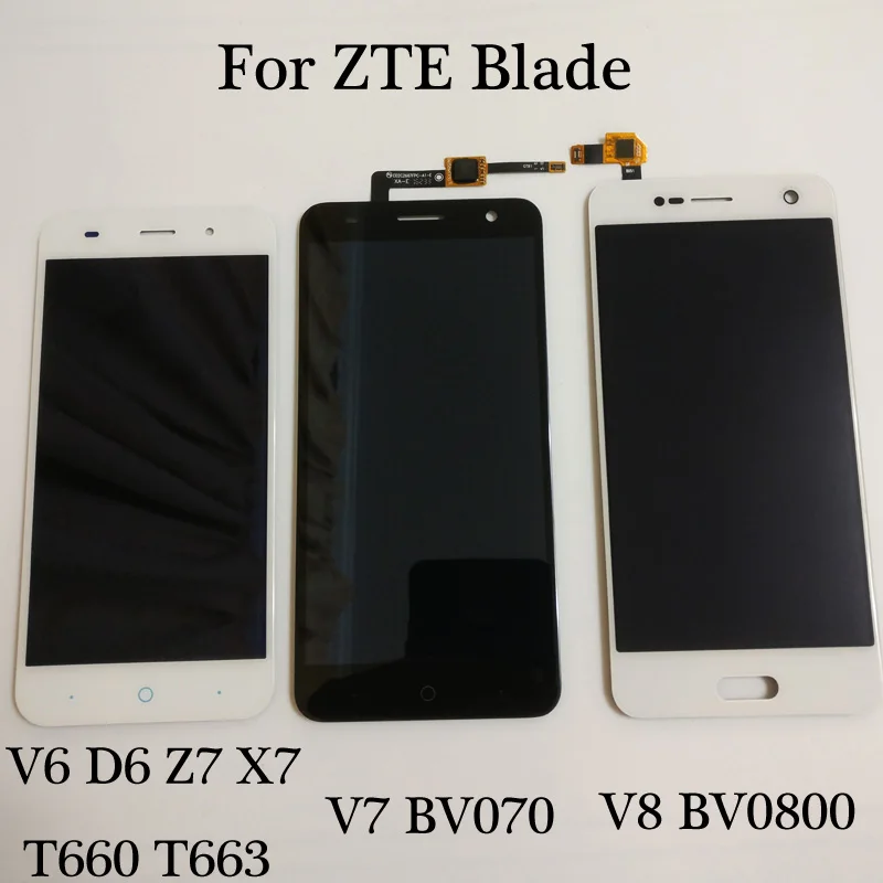Черный/белый для ZTE Blade Z7 X7 V6 D6 T660 T663 / V7 BV070 V8 BV0800 ЖК дисплей + кодирующий