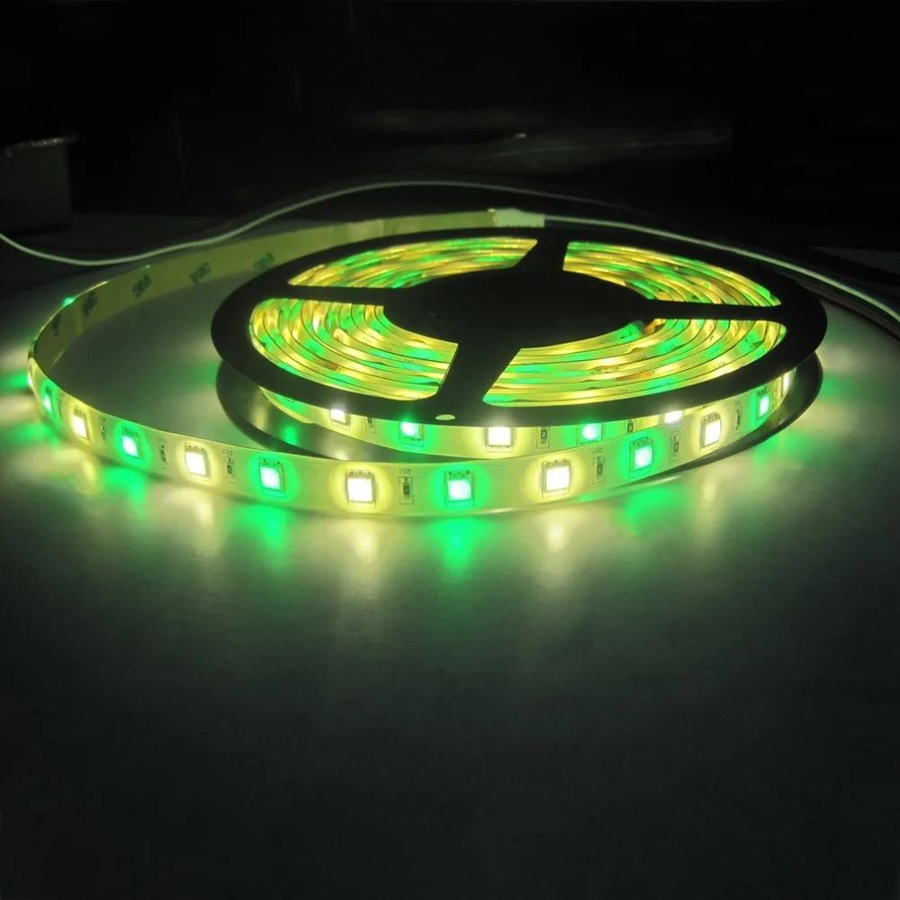 RGBW Светодиодные ленты 300 светодиодный s 16.4ft/5 м DC 24 V 72 W фары для SMD5050 супер Яркость