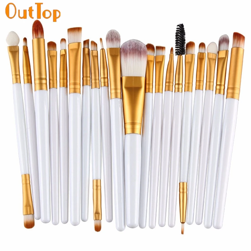 OutTop Love Beauty Female 20 шт./компл. набор белых кистей для макияжа кисть пудры основы