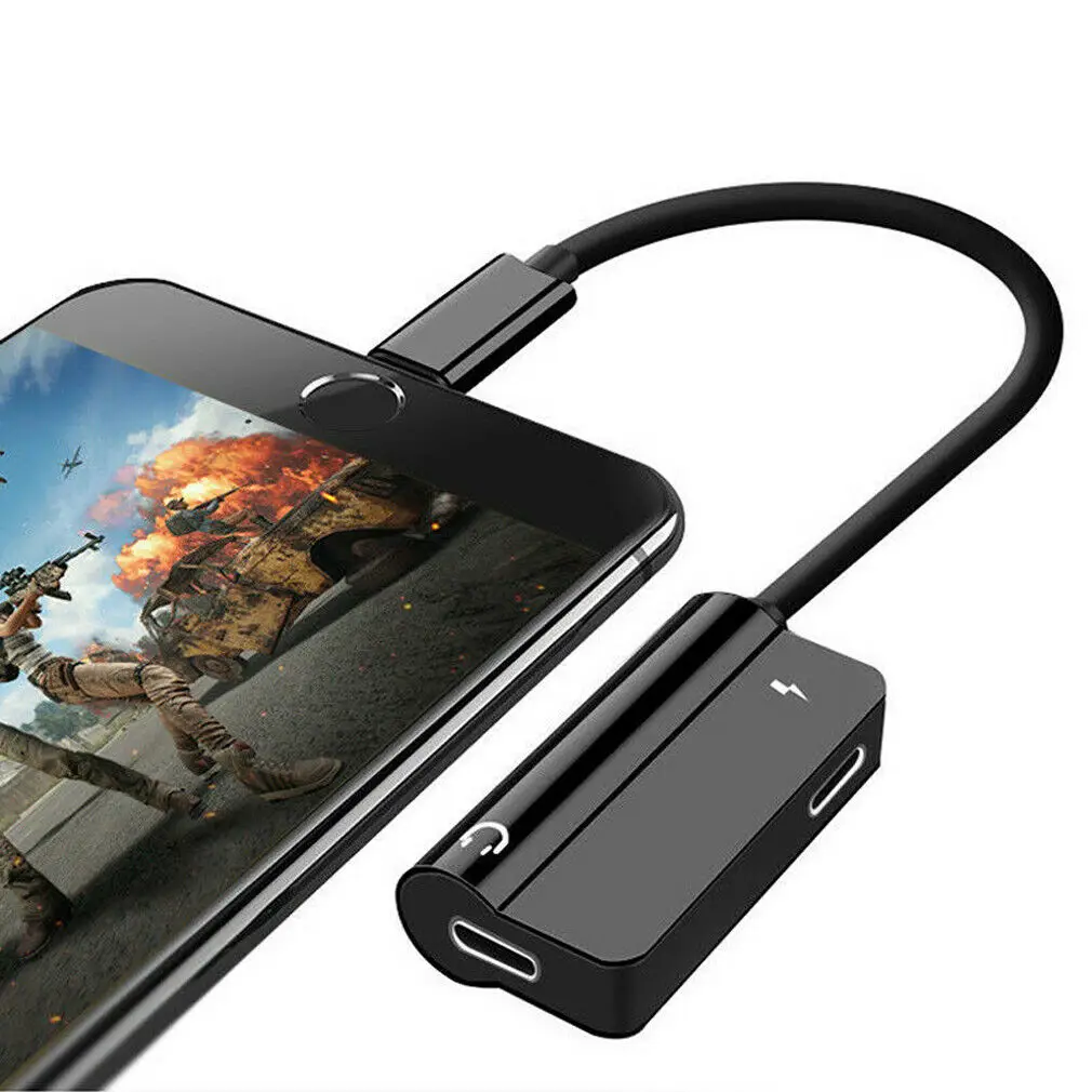 Lightning до 3,5 мм сплиттер AUX адаптер Разъем для наушников, аудио кабель для iPhone X 7 8 Plus