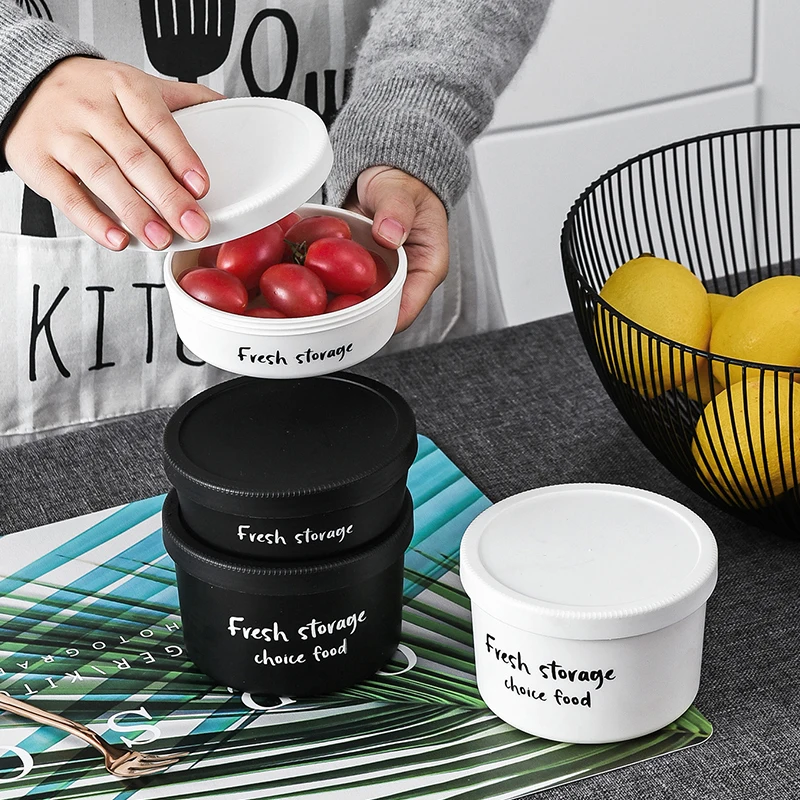 Бросился прямые продажи 1 м Potes Jar кухня для зерна герметичная емкость бытовой пластик Ротари крышка еда хранения закуски