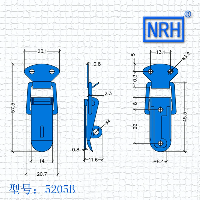Металлическая пружинная Пряжка NRH5205B замок сумка для инструментов пряжка коробки