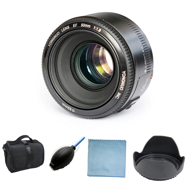 Объектив YONGNUO YN50mm F1.8 EF 50mm AF MF Объективы для Canon Rebel T6 EOS 700D 750D 800D 5D Mark II IV 10D