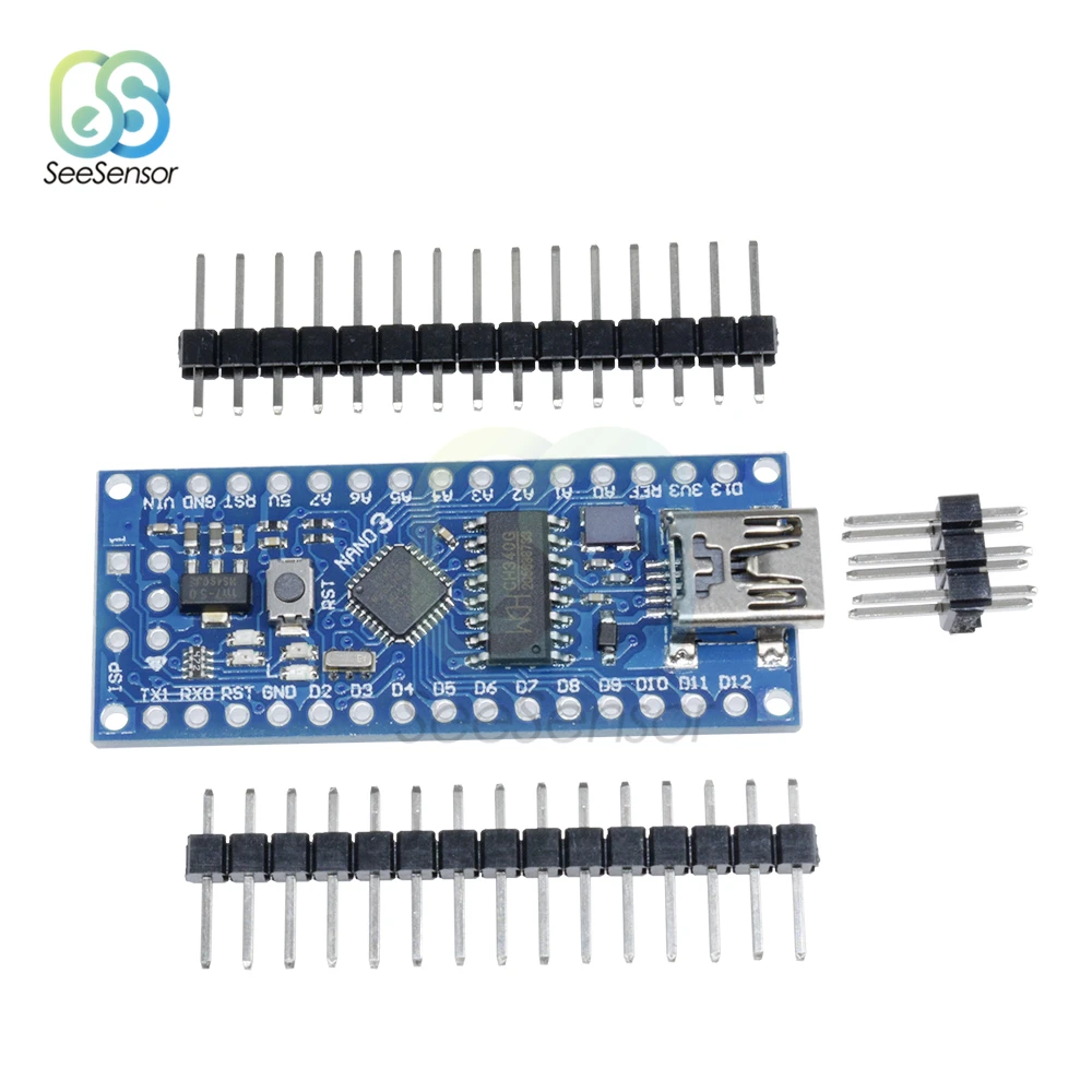 Интерфейсная плата Nano V3.0 3 0 ATmega168 CH340G CH340 миниатюрная USB UART модуль